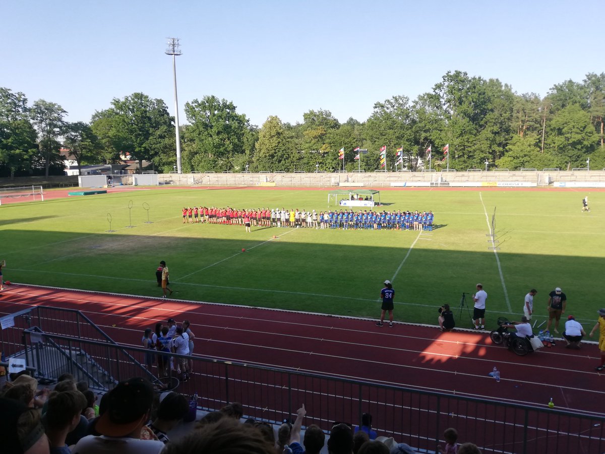 Quidditch-EM 2019, Finale: Belgien - Frankreich. Fuchs-Park-Stadion, Bamberg.