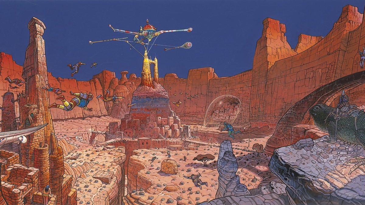 Moebius art for the Sony Metreon building of San Francisco, image size:1200x675