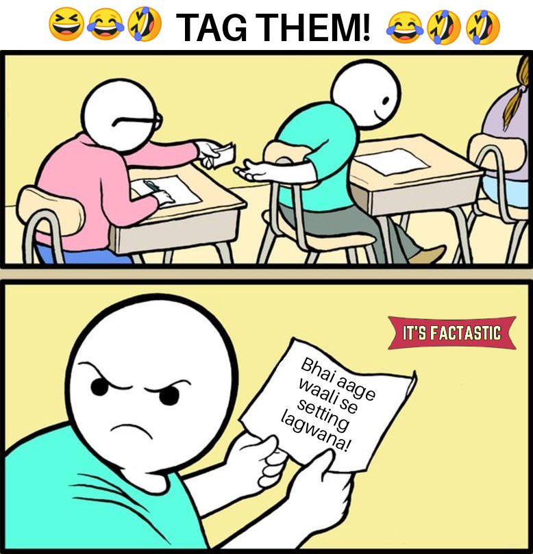 itsfactastic's tweet photo. Only LEGENDS Will Get This!๐Tag those Guys!๐๐คฃ
.
-
#quizkid #indianmemes #hindimemes #MEMES #dankmemes #exams #itsfactastic https://t.co/K7APgZoXLn
