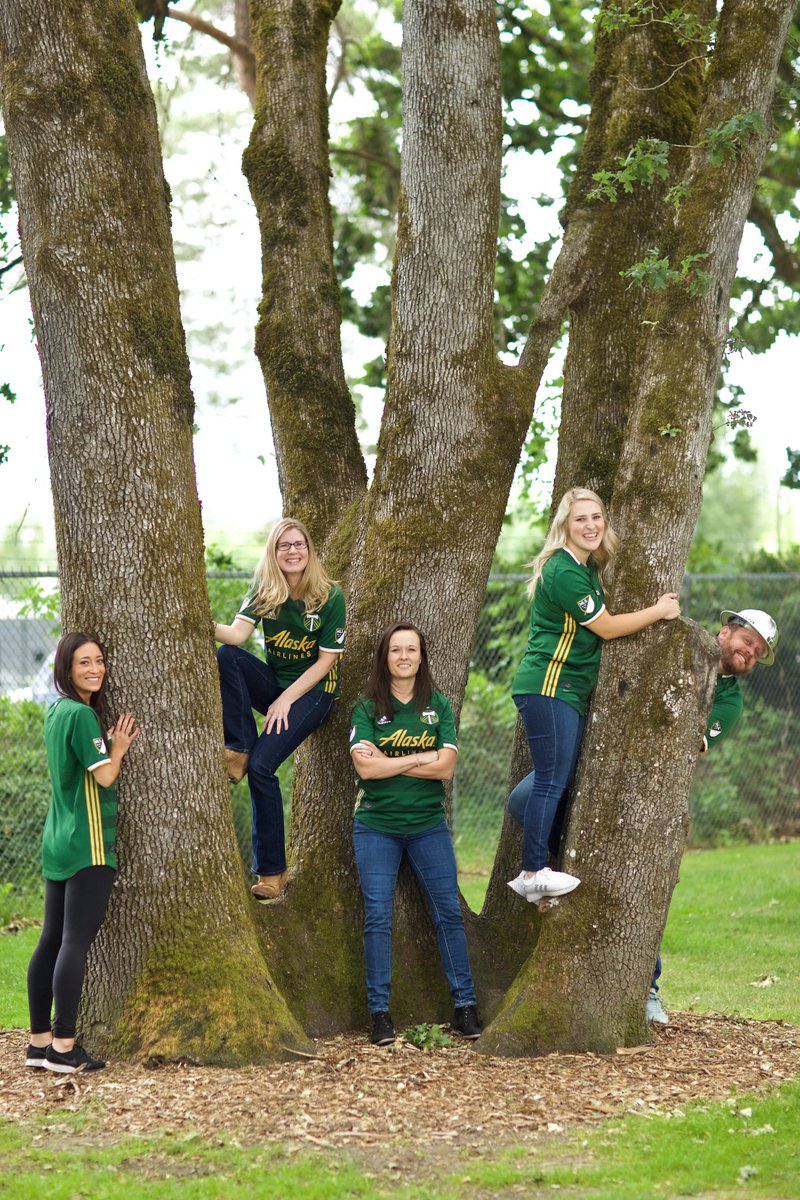 TimbersFC's tweet photo. Meet our amazing @PTStandTogether team! 💚💛 They coordinate hundreds of events every year to make our community a better place.

RT for a chance to win a primary jersey, courtesy of @AlaskaAir. #RCTID #PORvDAL https://t.co/69XWcS0kmD