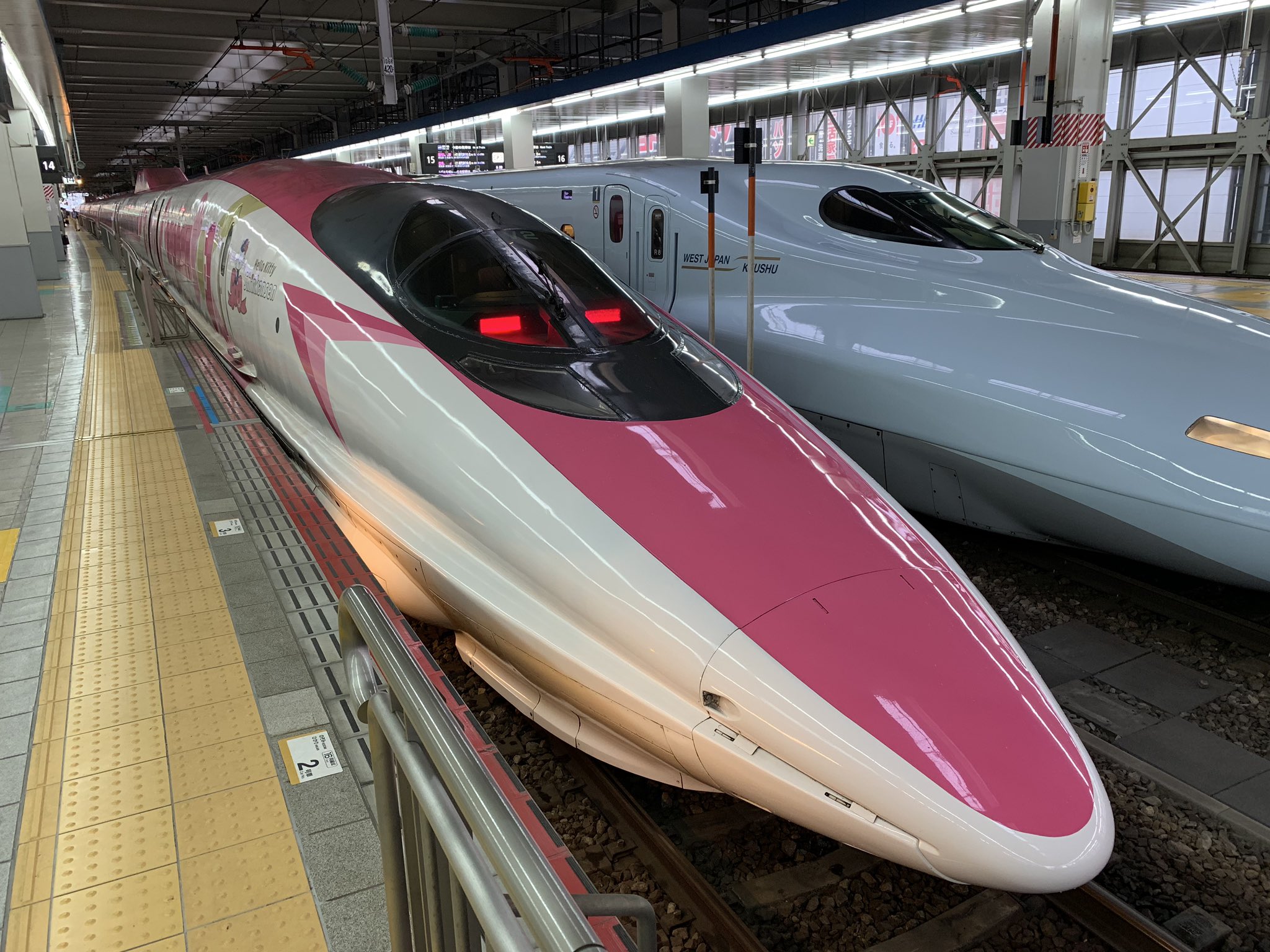 ぶらくら 片道3分間の船に17時間乗る北九州市民 Jr西日本 博多南線 乗り鉄 19年7月1日 博多南駅06 21 博多駅06 29 直通 山陽新幹線 新幹線こだま730号 新大阪ゆき 博多駅06 42 小倉駅06 58 500系 V2編成 2号車自由席は特別ラッピング
