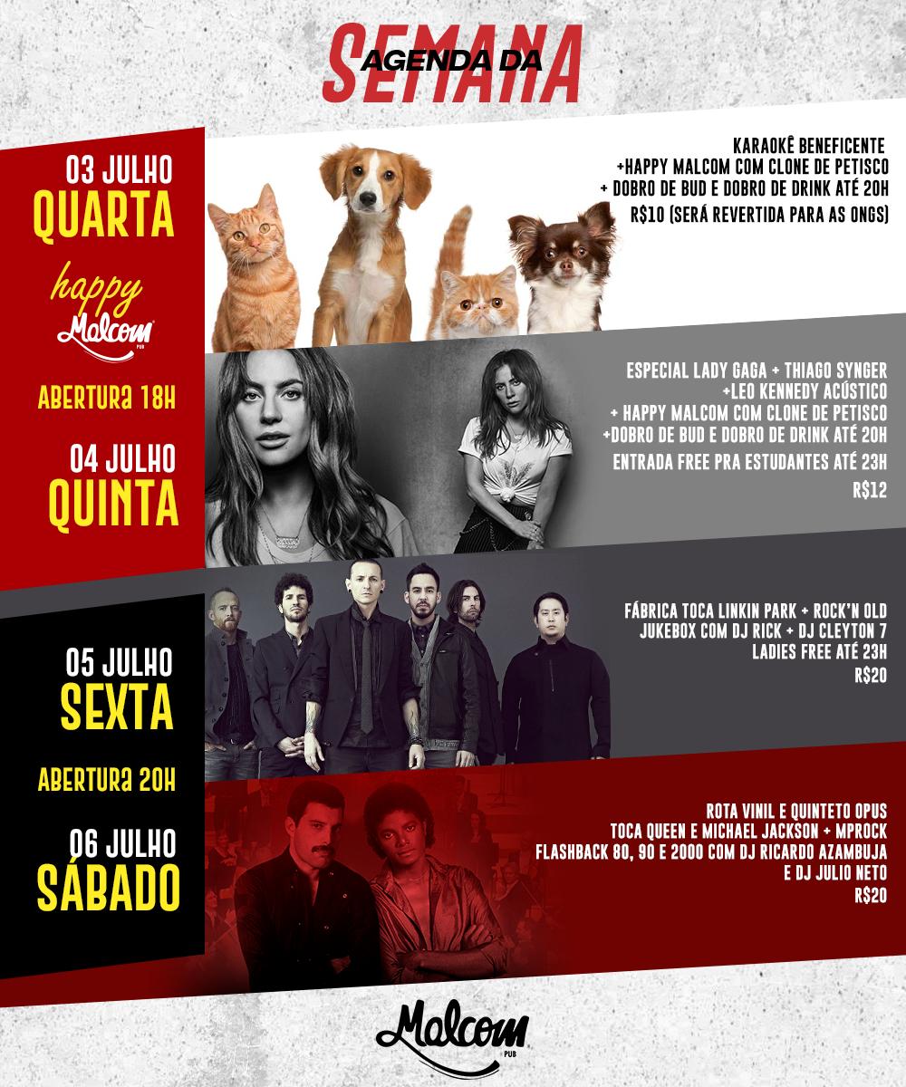 MalcomPub's tweet photo. Se liguem na agenda do Malcom dessa semana: https://t.co/cGhGrRQqWH