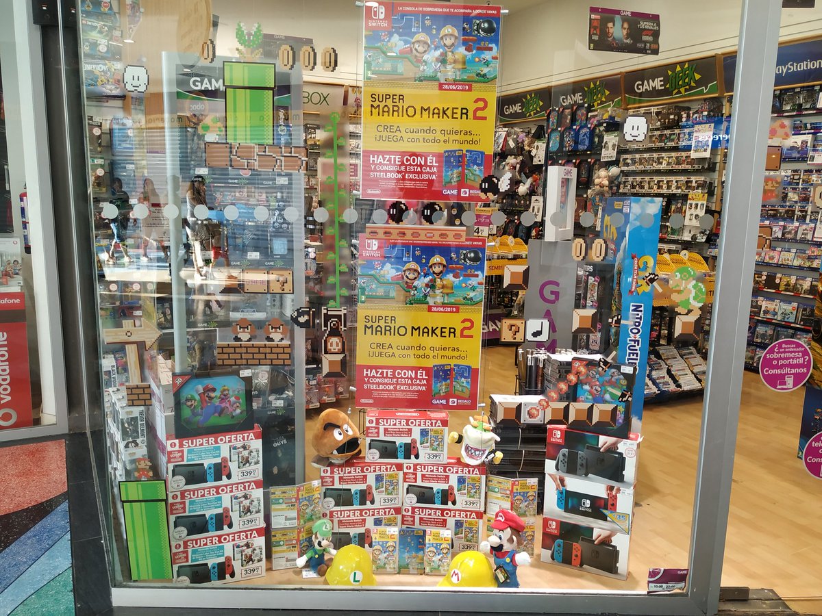 Butano21's tweet photo. Pues aquí en el @VideojuegosGAME de Luz del Tajo, en Toledo, llevamos todo el fin de semana vestidos de fontaneros pero disfrutando del lanzamiento de #SUPERMARIOMAKER2ENGAME.
¡Pasaros a ver cómo ha quedado nuestra decoración!
@NintendoES @vikboss @GatoRavenous @spwam https://t.co/ASaSsRi2e0