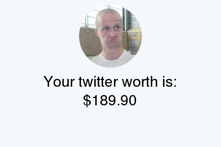 Kevindocherty21's tweet photo. My Twitter worth is: $189.90

Find yours with https://t.co/R7iNasZkiL

. https://t.co/9EObB96Nd4