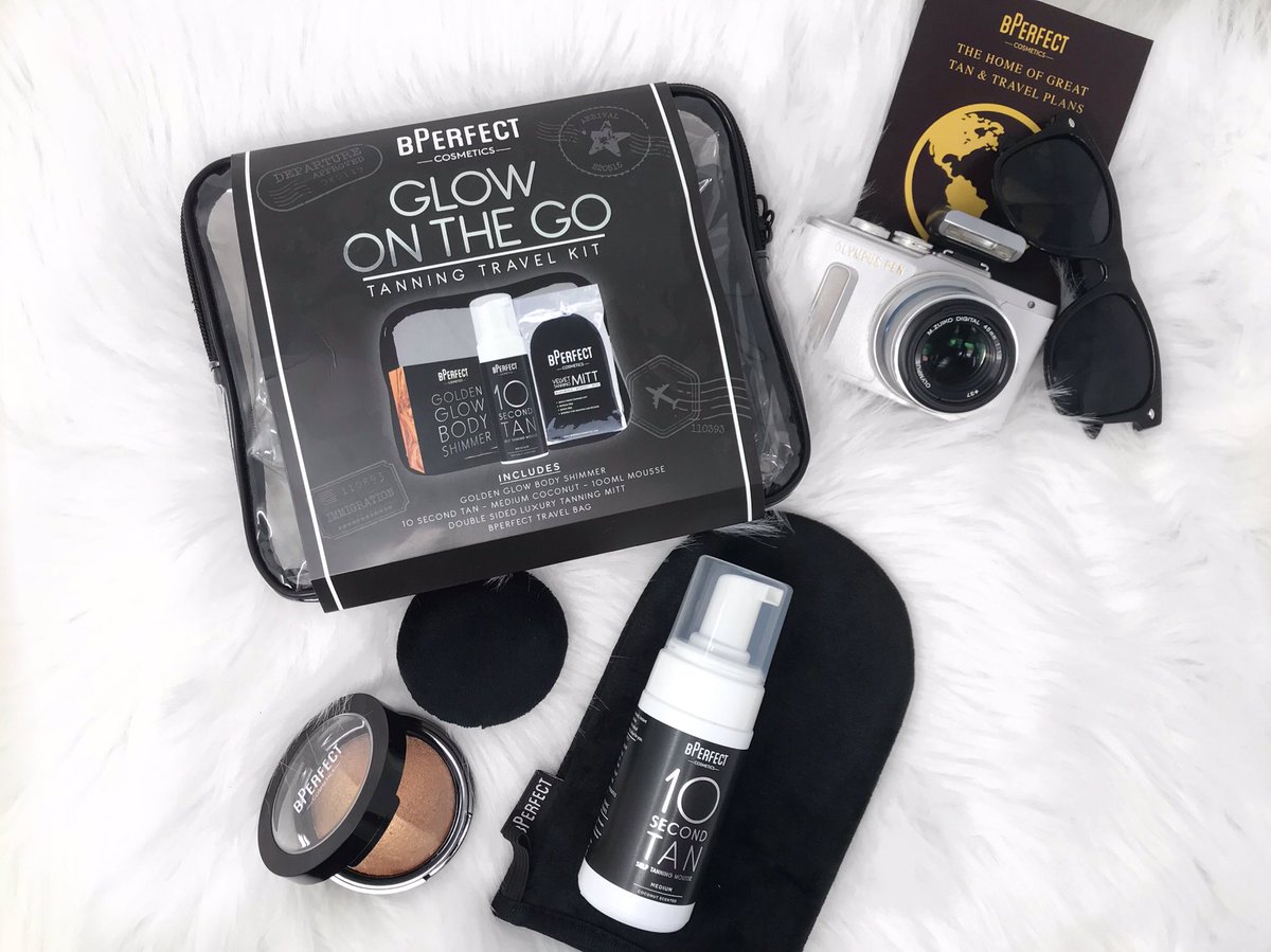 bperfectcosm's tweet photo. We have TAKE OFF!!!! ✈️ NEW ‘Glow On The Go’ Tanning Travel Set! Available online NOW https://t.co/C9MAm5W0k2 🛍 Only £24.99 (worth £47.96)
Now all you have to do is prepare for landing and don’t forget to tag @bperfectcosmetics and #10secondtan in your holiday selfies 😎🤳🏻📸 https://t.co/IgygXcoY2C