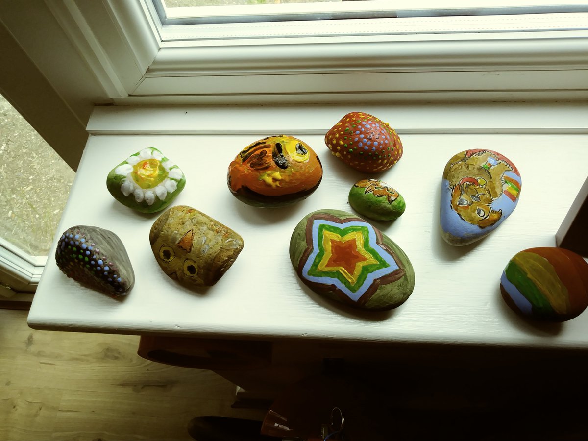 Rock painting in readiness for Quaker prescence at bournemouth pride July 13th #LGBTQIA # pridebournemouth #quakersforpeace