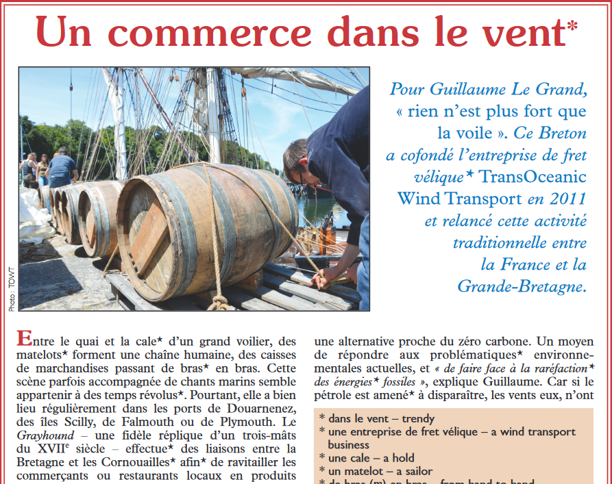 TOWindTransport's tweet photo. That is a #RendezVous in #French about #SailCargo "dans le vent", for #trendy, read more #àlavoile right here : https://t.co/j6KmKExnZE https://t.co/QKUcCWSkV6