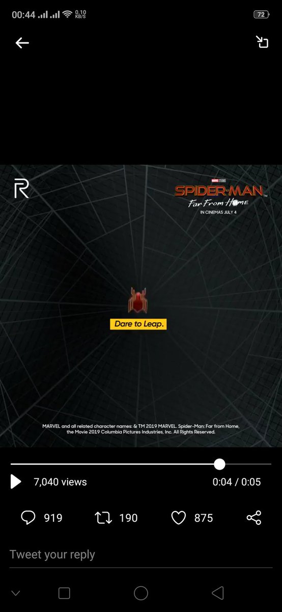Dharampur's tweet photo. @realmemobiles #spideyXrealme Real X In India https://t.co/eIIyDYEdKF