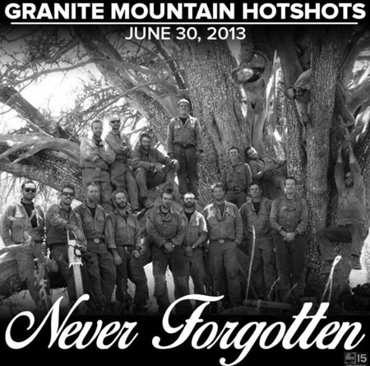 Tonight on #ABC15 @ 5: We honor the 19 Granite Mountain Hotshots, who lost their lives 6 years ago today &amp; look at the changes made since the Yarnell Hill Fire. #Yarnell19
