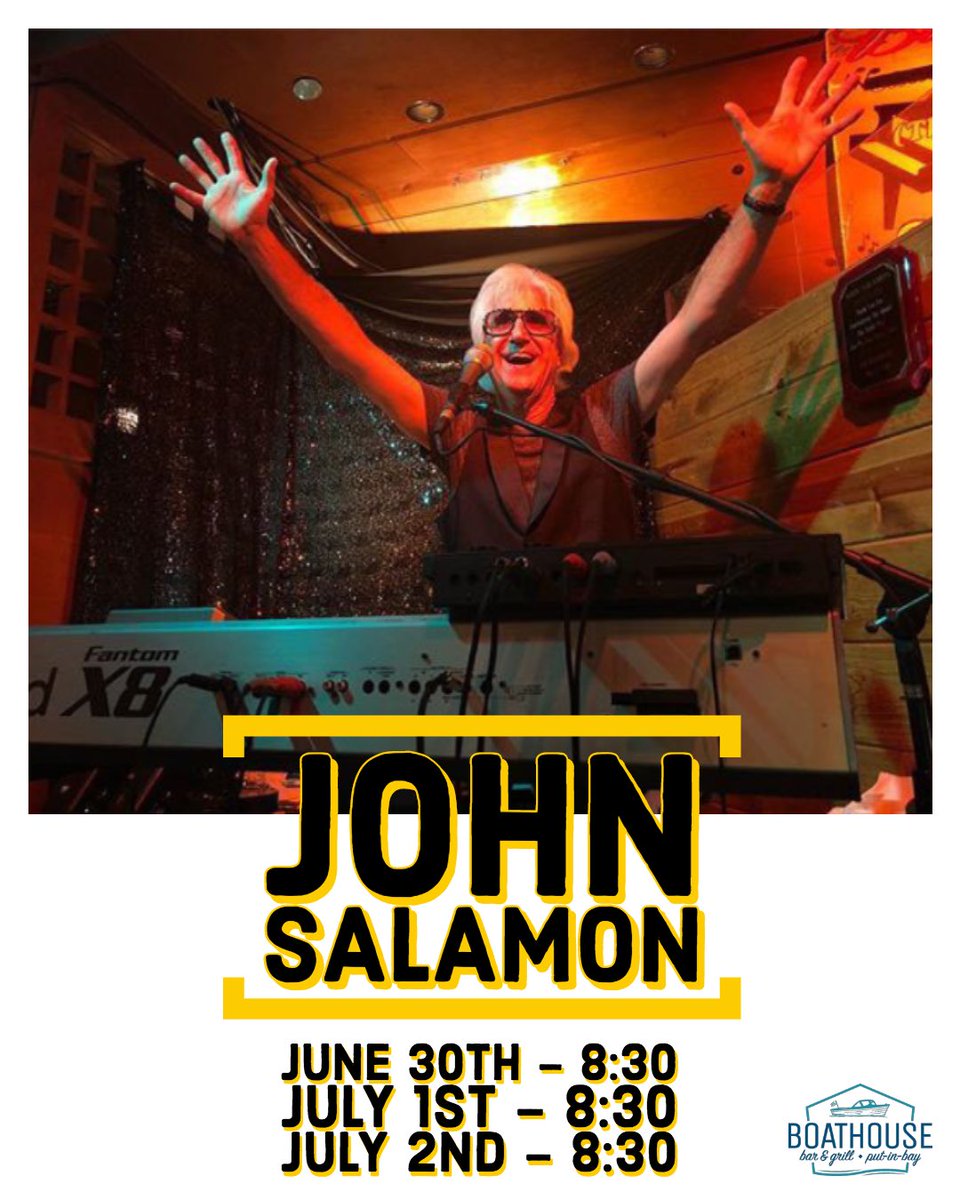 The Legend. The man whose reputation precedes himself, John Salamon, will be live here at the Boathouse for the next 3 nights. Come enjoy 4 straight hours of Piano Rock 🤘🏽🎹