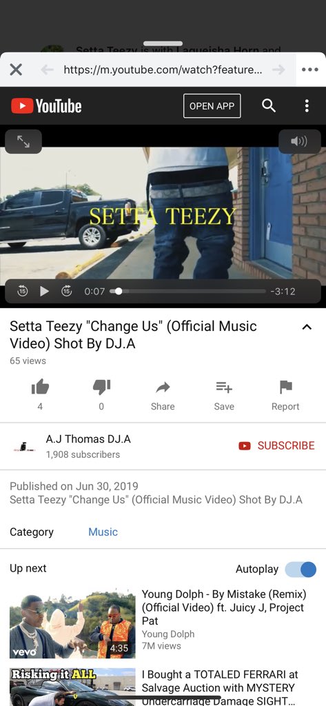 Setta_Teezy's tweet photo. The Wait Is Over‼️‼️I Present You The 
🌍World Premiere to my Hit Single “Change Us”
🎬🎥Shot By:A.J Thomas
#SettaLifeBettaLife
#SLBL
#1L2L
#Share
#SupportTheMovement
#LetsBreakTheInternet📡🌐 https://t.co/MMAecTgqiG
