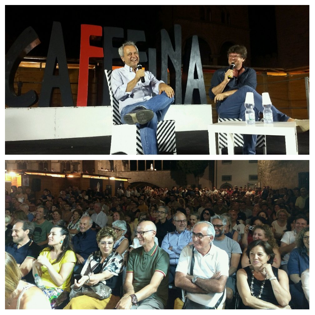 Ironia, divertimento e tanta politica: è iniziato l'incontro con <a href="/EnricoMentana/">Enrico Mentana</a> e Filippo Rossi #CaffeinaFestival2019 #IoStoConDonChisciotte