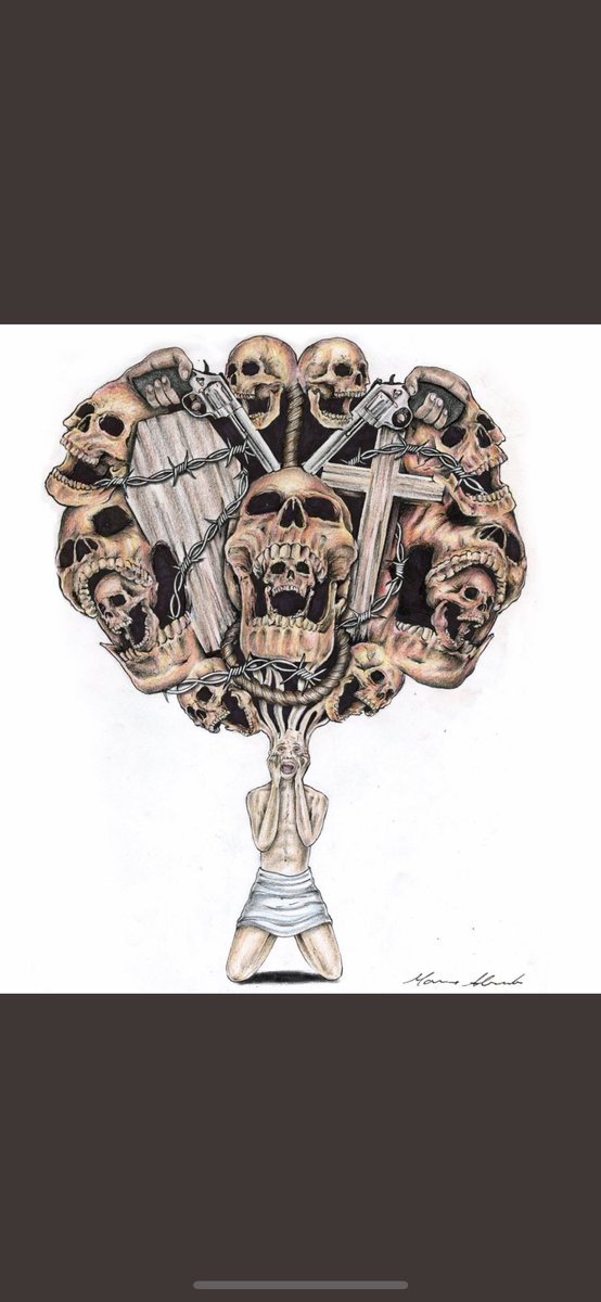 ShyneSzn's tweet photo. Artist of the week: @forgivemelvrd These sketches will blow you away! On top of that this artist turns his raw, 1 of 1, sketches into your fashion(@MBMGALLERY ). His art gives us a dark reminder of the hell we all live through . Go follow his page n stay tuned! https://t.co/m5H33oVVRm