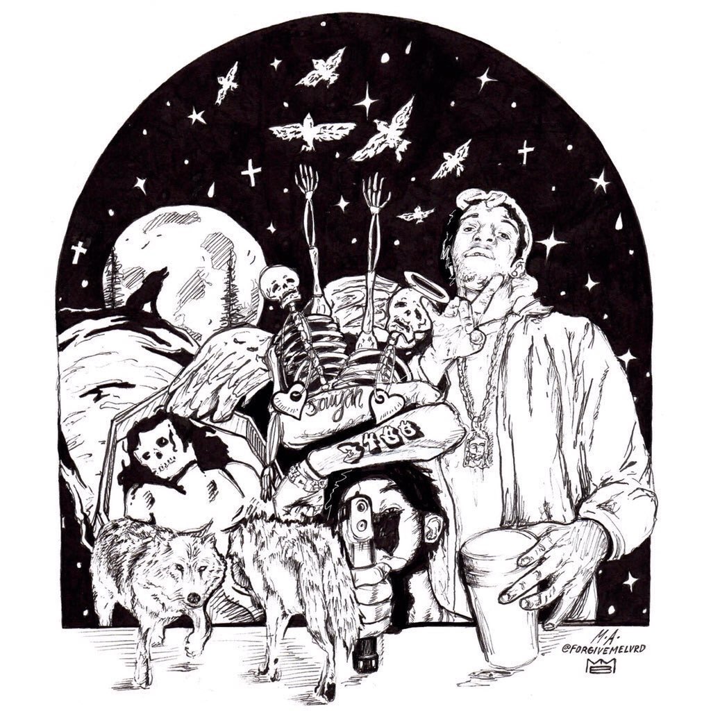 ShyneSzn's tweet photo. Artist of the week: @forgivemelvrd These sketches will blow you away! On top of that this artist turns his raw, 1 of 1, sketches into your fashion(@MBMGALLERY ). His art gives us a dark reminder of the hell we all live through . Go follow his page n stay tuned! https://t.co/m5H33oVVRm