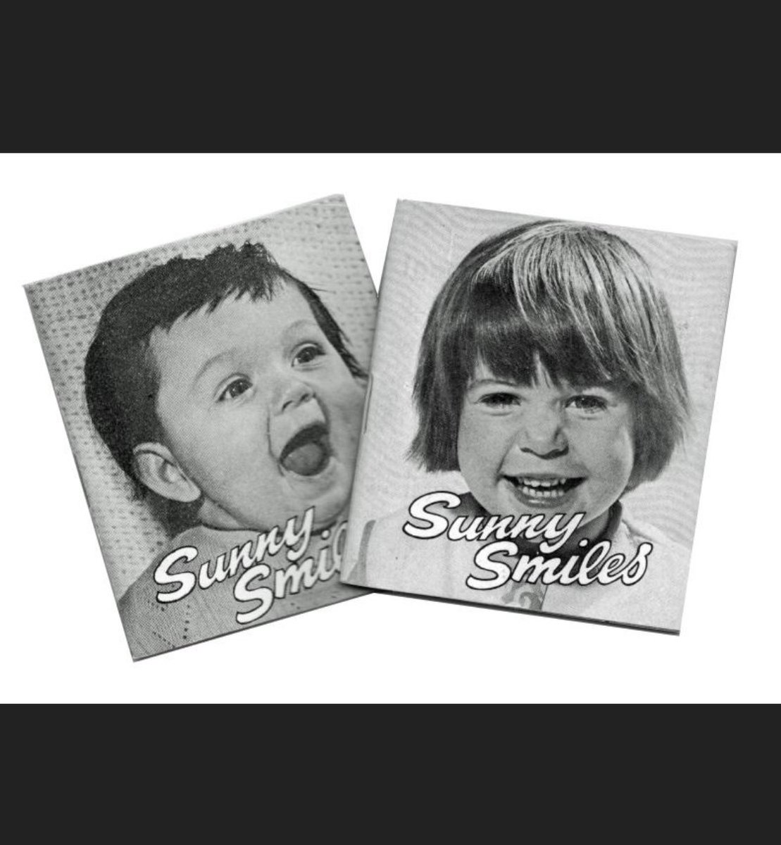 ArchedWindow's tweet image. Anyone remember ‘Sunny Smiles’ ? They were little booklets of children’s face photos. You choose which photo you liked best and it was then ripped out for you in exchange for a few pence. I think the money went to a children’s home charity. I can’t image this being acceptable now