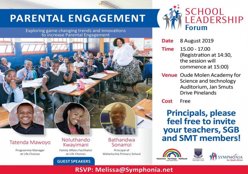 SchoolLeadersSA's tweet photo. Join us for a discussion on 'Parental Engagement' in our schools at the next #SchoolLeadership Forum in #CapeTown. We will be exploring game changing trends and innovations to increase parental involvement with our superb speakers. RSVP to attend >>> https://t.co/YvYI0X9QYH https://t.co/0w6ramusfH