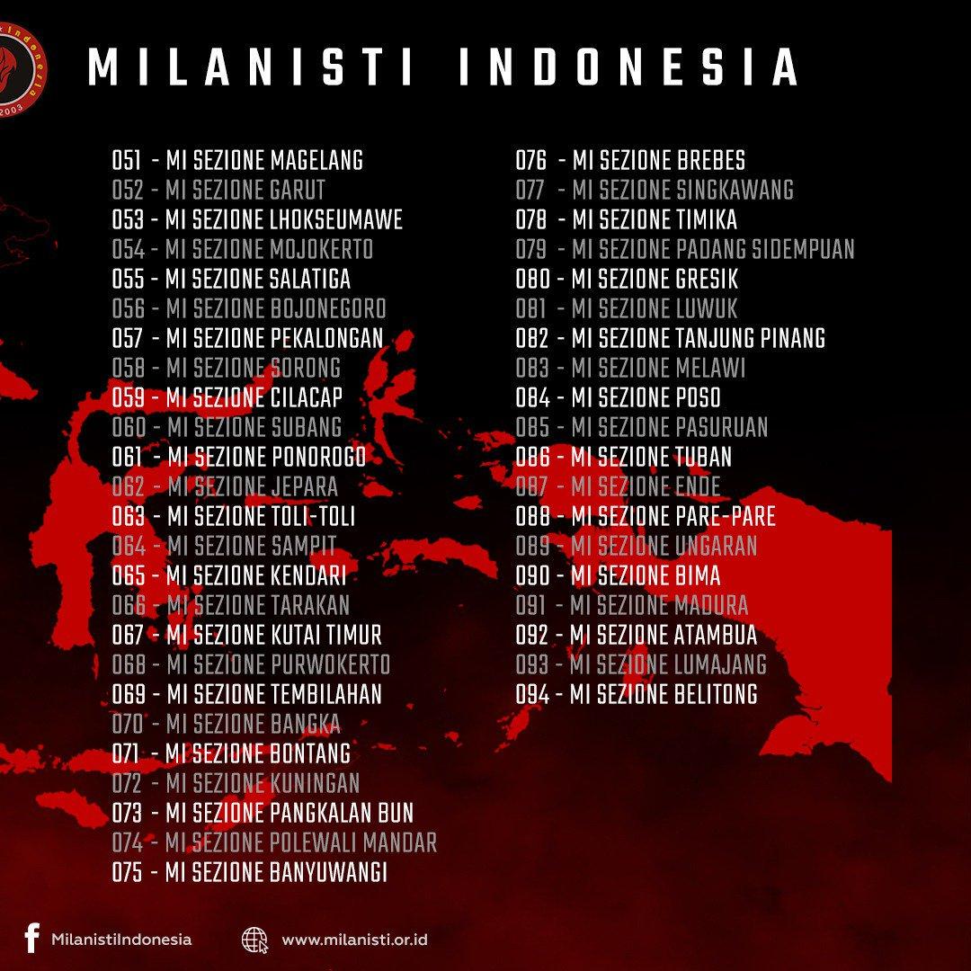 Berikut Daftar Sezione Resmi Milanisti Indonesia ❤️🖤

Pendaftaran member dan perpanjangan member via sezione bisa juga menghubungi Divisi Membership Sezione/basis dimasing-masing kota kalian 🤙💪

#Famiglia #WeAreACMilan #MilanistiIndonesia 🔴⚫