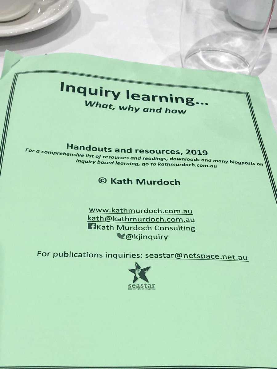 What’s the collective noun for a group of teachers? An Inquiry of Teachers? Great PL session with Kath Murdoch.  @kjinquiry
