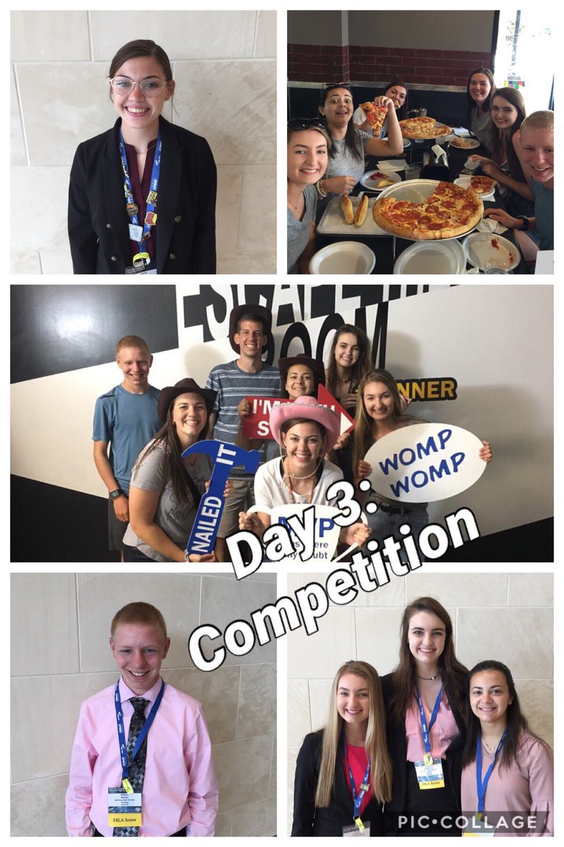 SterlingKSFBLA's tweet photo. Big day of competing today! Everyone participated in their events and we conquered an escape room together! Eager to see finalists posted in the morning. Good day...we are tired. #NLC19 @SHSBlackBears https://t.co/OQz5vsGWED