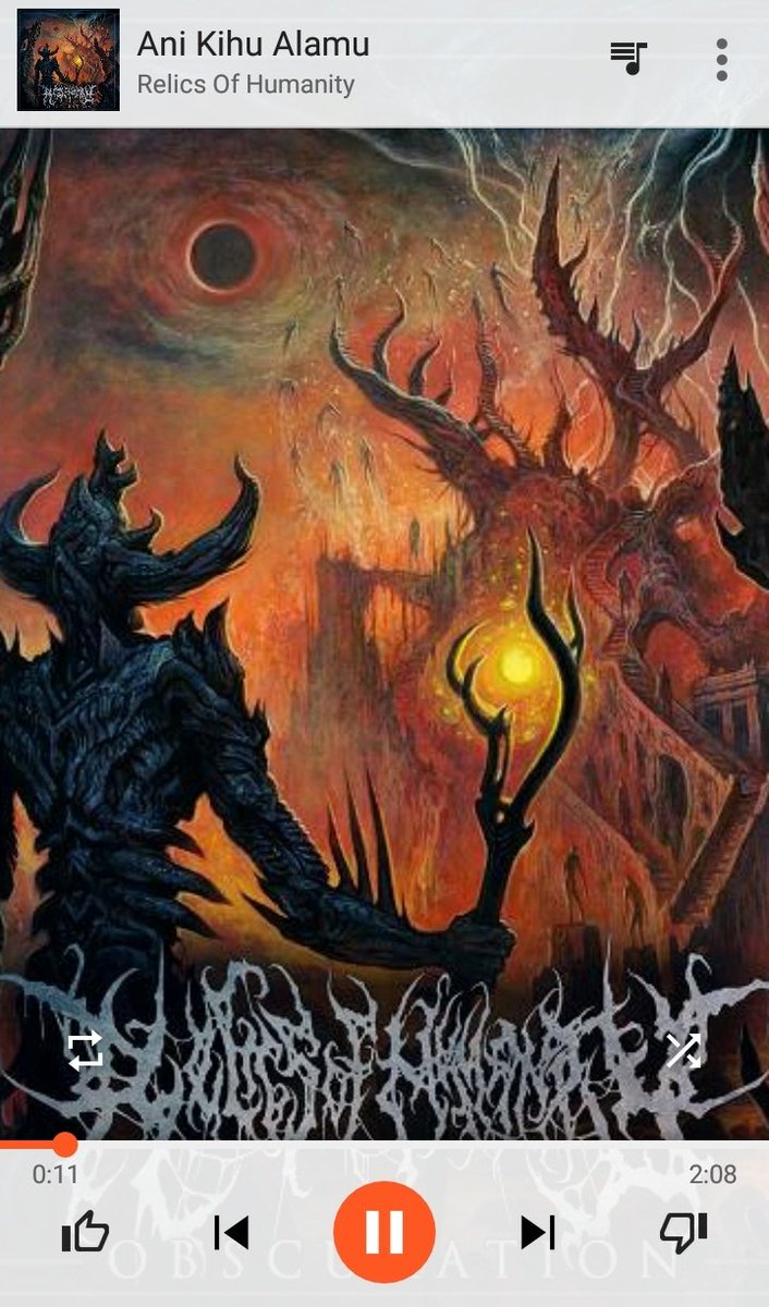 rickdude411s's tweet image. #jammin&apos; to RELICS OF HUMANITY - Ani Kihu Alamu 🎶 #Obscuration EP #RelicsOfHumanity #NowPlaying #DeathMetal