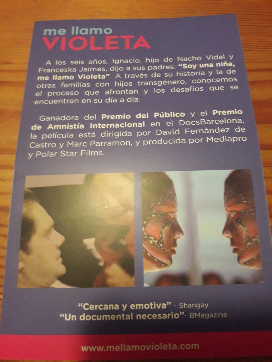 mgmchorus's tweet photo. Gràcies @mostraout @ChrysallisB @CineCiutat  @benamics  per haver portat aquest magnífic documental a Ciutat. Dirigida per David Fernàndez de Castro i Marc Parramon. #MellamoVioleta ens permet conèixer molts més casos. Els pensaments de persones transgénere i el seu dia a dia https://t.co/A3Nq0dvKgt