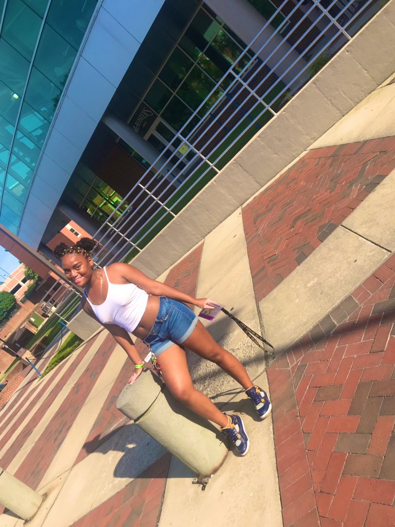 priv8lex's tweet photo. So I didnt get any pictures in front of the Infamous Yellow Stairs 😢 so these gone have to do 💛🐶💙 #ncat23 #nso4 https://t.co/sHYy4GotF1
