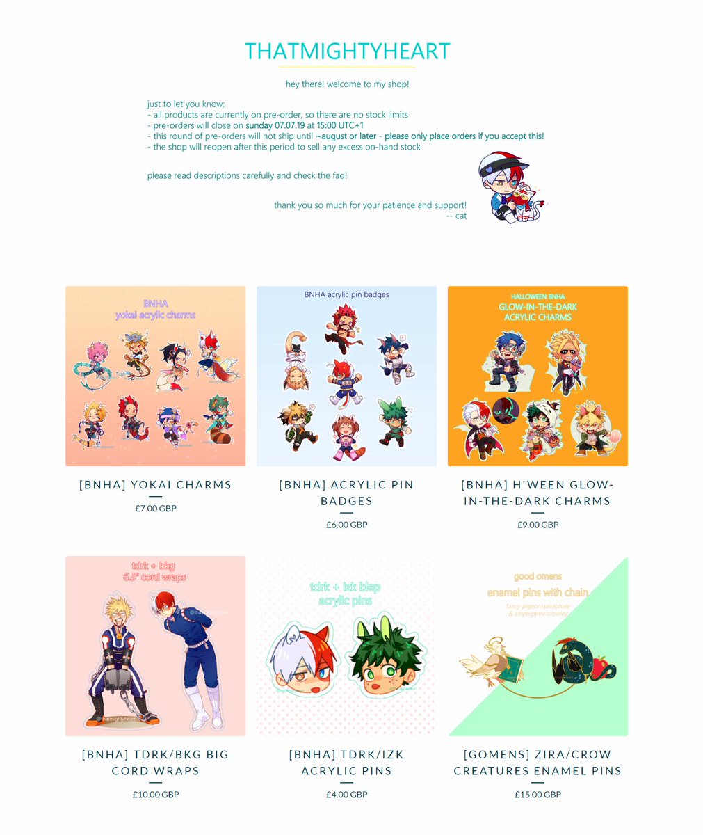thatmightyheart's tweet photo. it's been a hot minute but my shop is finally open!
🎉 https://t.co/4rFdV0jwUQ 🎉

⟡ pls take your time + read everything carefully
⟡ pre-orders close 07.07.19
⟡ intl shipping available
⟡ i'm also hosting a giveaway! info in the pic!

thank you so much for your support! 💖💕 https://t.co/NrUuh51qjb