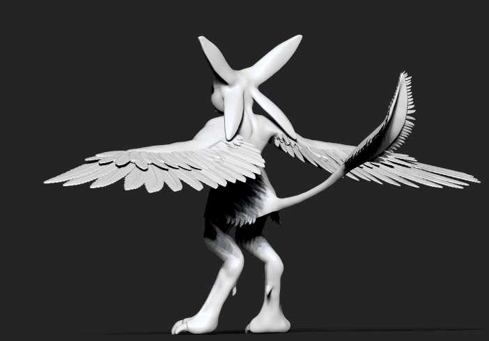 GameTurkeyTribe's tweet photo. Hey everyone!

Two weeks ago, we shown you some images of our progress on our Avali model for the game. We collected your feedback and have been making some more changes to the model we would like to show you, incuding floof, and work on the feathers and head.

#Avali #OrangeMoon https://t.co/YOK640D57N