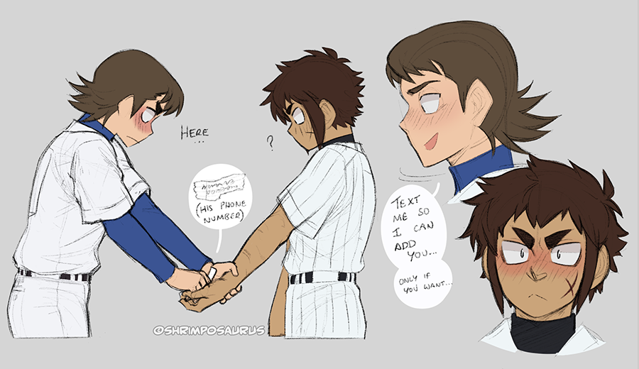 Some... uh... self-indulgent Daiya doodles. I just want them to be friends. #daiyanoace #daiyanoa #todorokiraichi #kawakaminorifumi #doodle