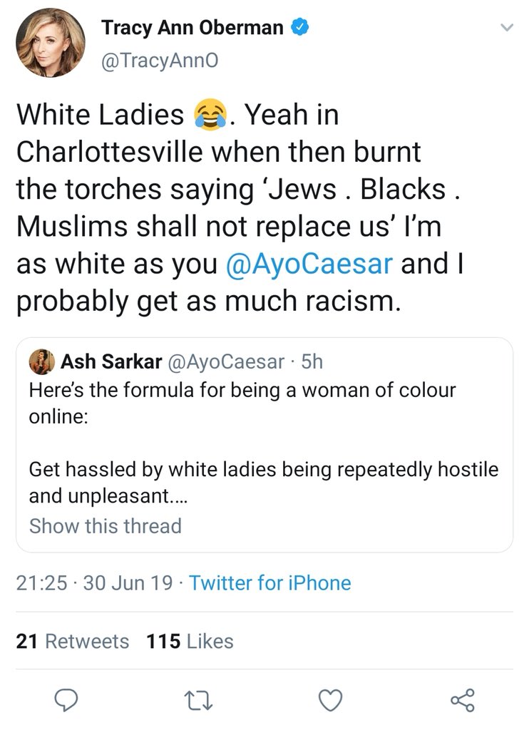 mcjnwsw's tweet photo. When I tweeted what I tweeted above, it was because I was seeing issues over the past 4 years, always knew it would come to stuff like this. But I know she only speaks for herself and not all #BritishJewish people. #BritishBlack #TracyAnnOberman #MiddleClassVWorkingClassThinking https://t.co/fYWPf0tI7B