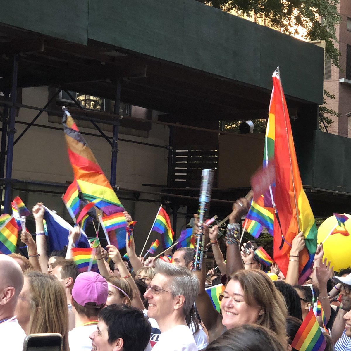 Hello New York! Just waiting to march with @Moore_Darnell, @CamillePerri and a couple other folks... #bookpride