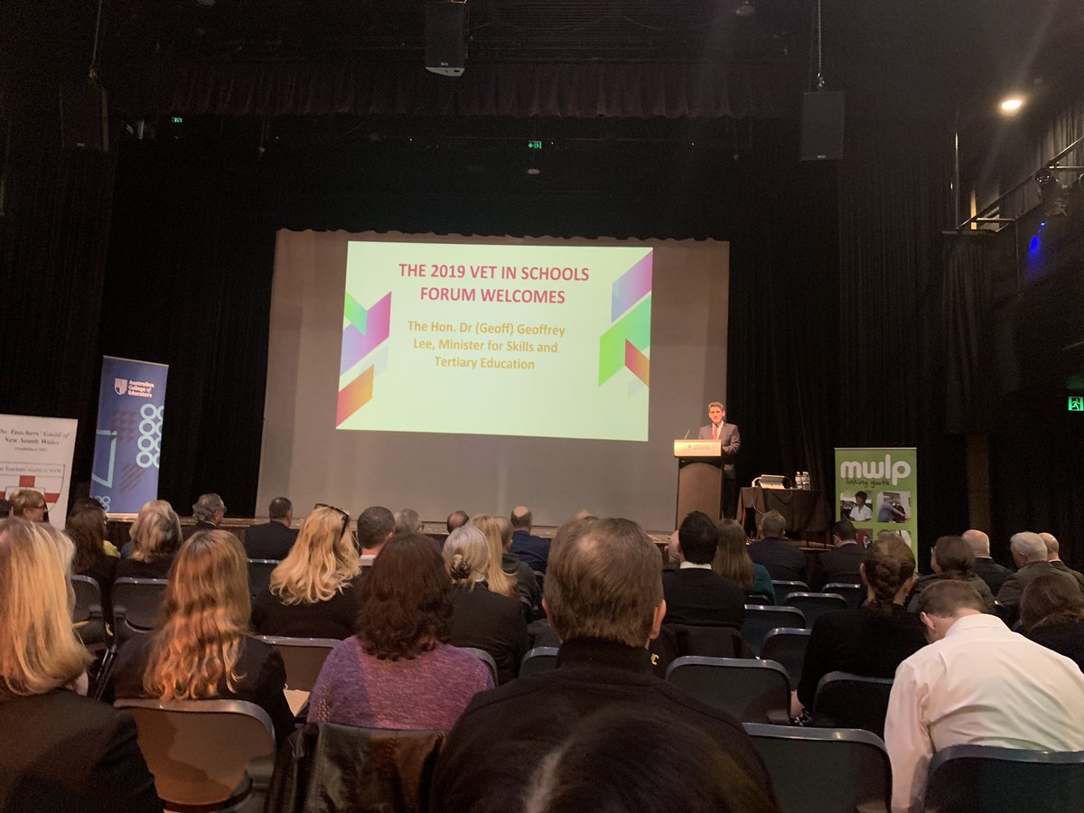 Thank you <a href="/GeoffLeeMP/">Geoff Lee MP</a> for your strong support of VET in Schools.