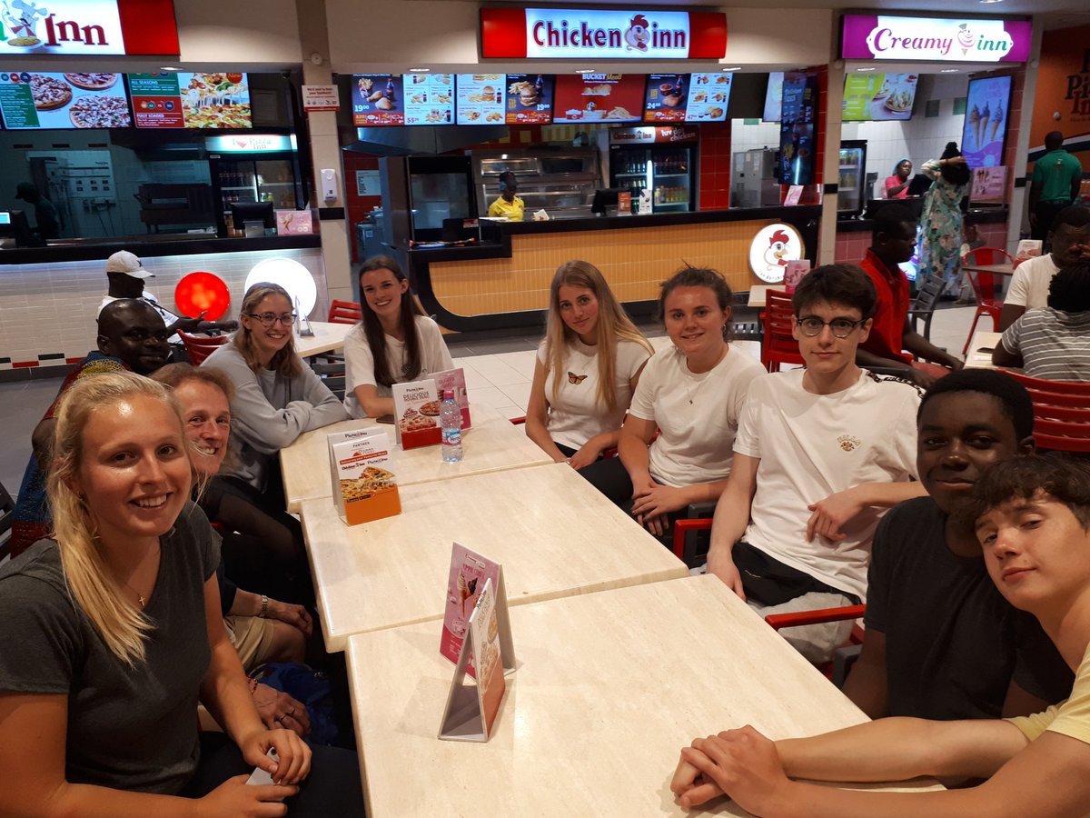 ReptonGhana's tweet photo. We've landed! Mr Francis has taken us for a late dinner before an early start tomorrow. https://t.co/4JD0BuA19C