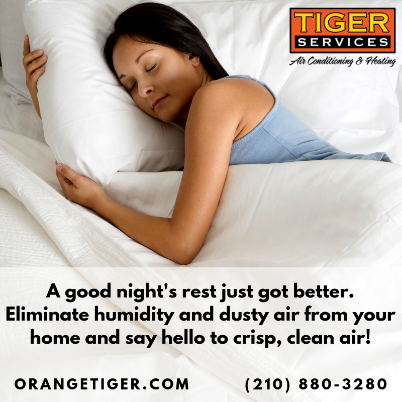 Getting quality sleep can be challenging. Tiger Services specializes in year-round air comfort, so you can get the best sleep with clean, crisp air! Learn more and contact us today.
orangetiger.com (210) 880-3280 #TigerServices #AC #SanAntonio #CleanAir #HVAC #Humidity