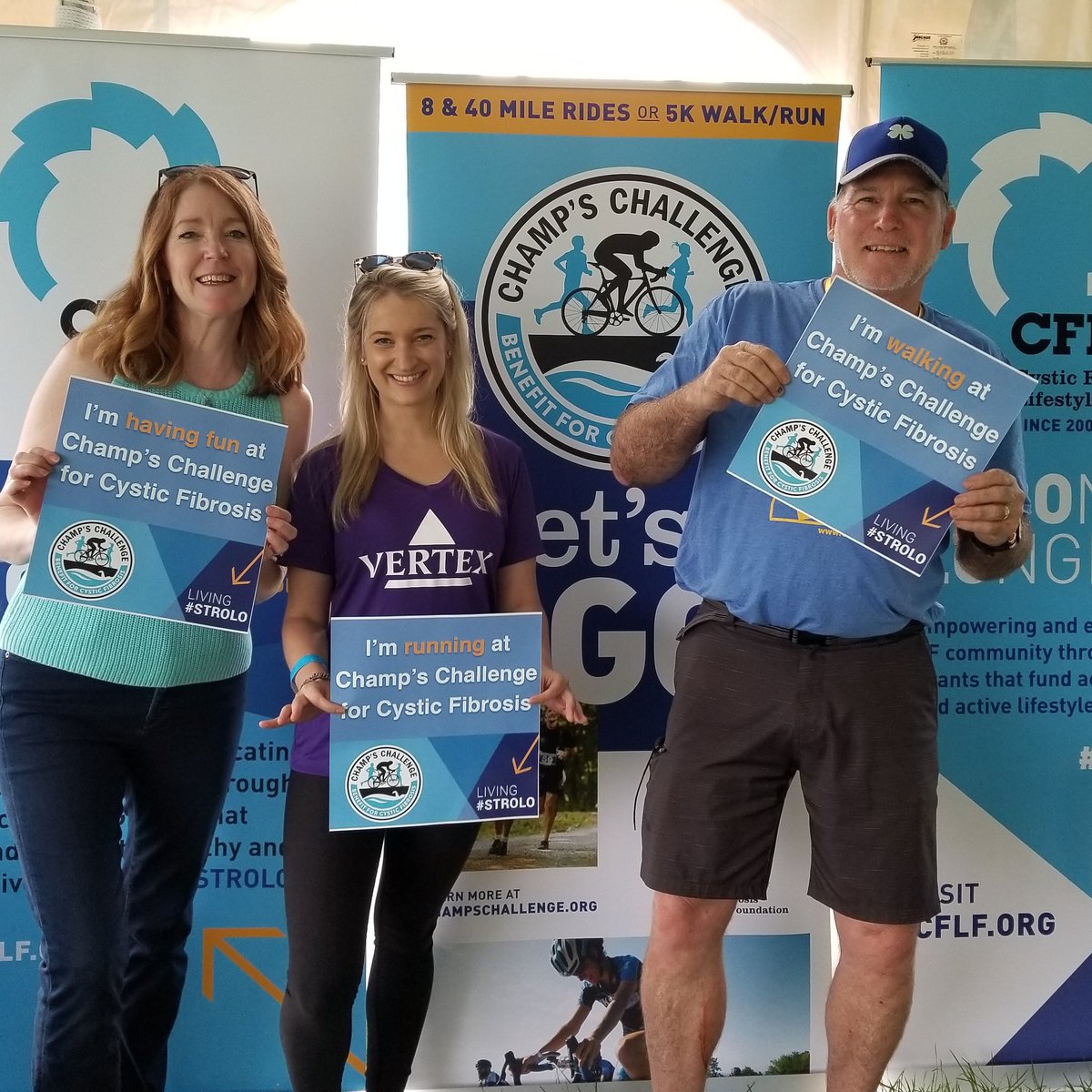 CFLifestyle's tweet photo. Thank you @VertexPharma and all the sponsors who made today a great day! #champschallenge #STROLO #cysticfibrosis #cflf https://t.co/RwJ9ccdc8X
