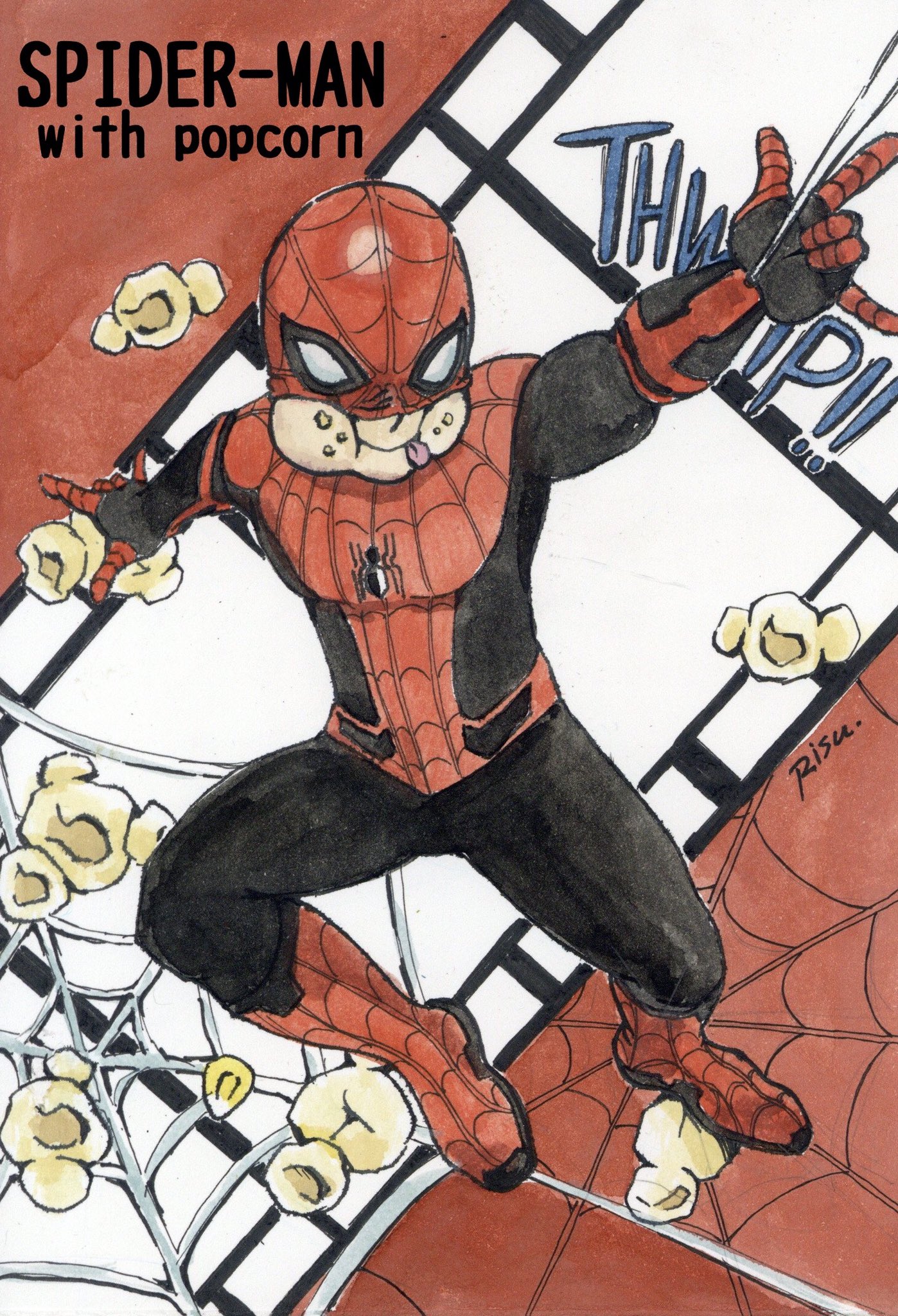 石井リス Df11 19 E 193 アベンジャーズエイジオブポップコーン スパイダーマン Ffh スパイダーマン ファーフロムホーム アベンジャーズエイジオブポップコーン マーベル アベンジャーズ エンドゲーム イラスト好きと繋がりたい