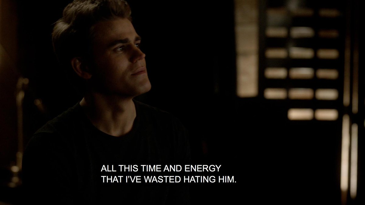 In S3 stefan creates this whole revenge plan against klaus and then later comes to the conclusion that it got him nowhere. one would think he'd learn from this, but he does the same thing in s5 with his revenge against silas only to come to the exact same conclusion AGAIN.