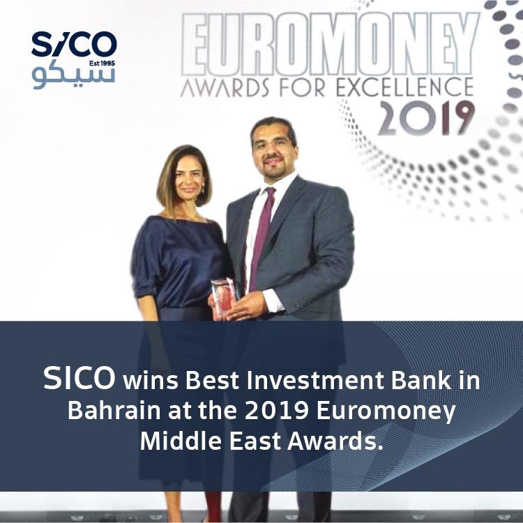 SICO Named Best Investment Bank in Bahrain at the 2019 Euromoney Middle East Awards for Excellence.
For over two decades, SICO has been the investment house of choice in the Bahraini market for equity and debt capital market transactions, M&amp;A deals and advisory services.
