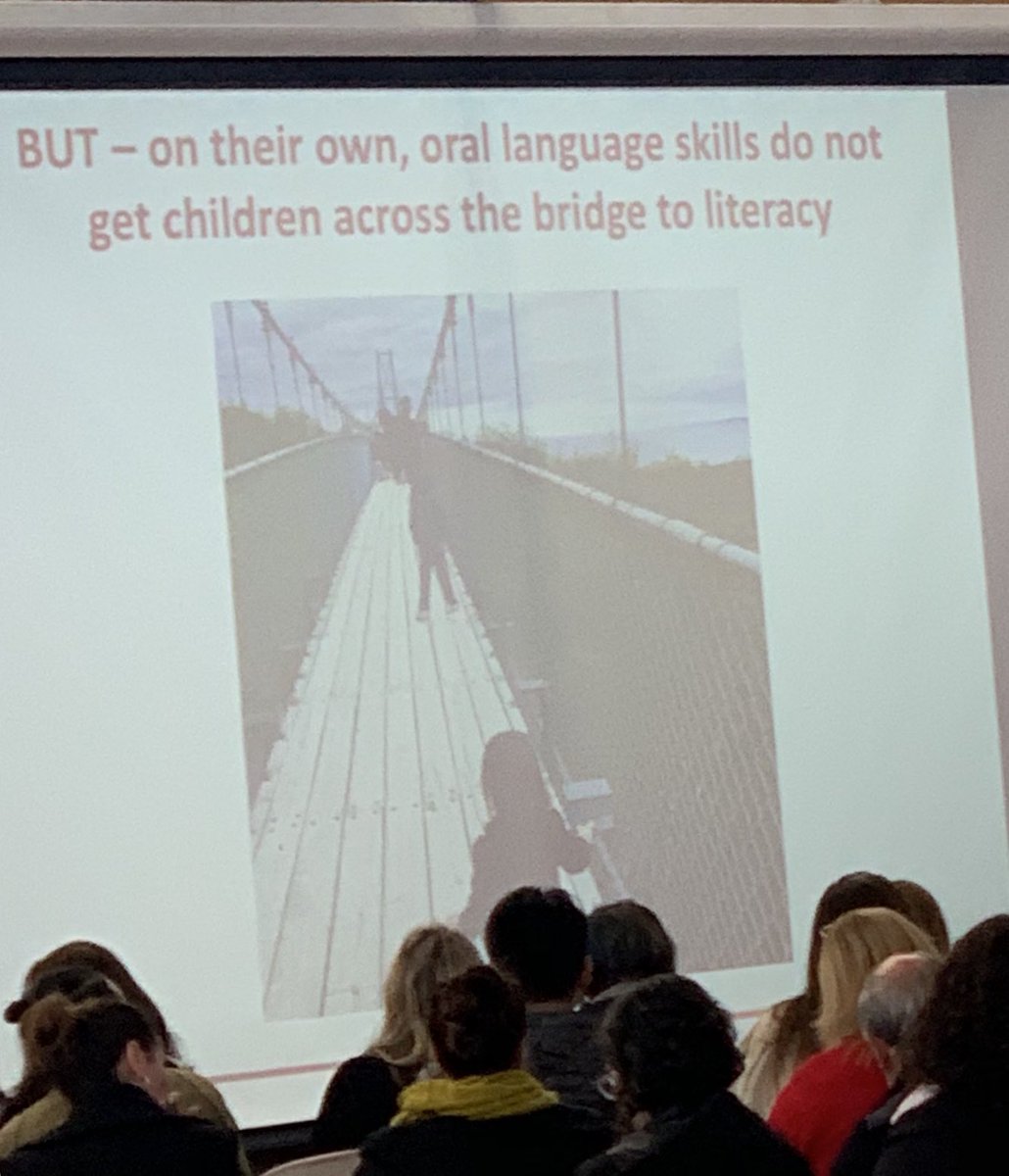 An important message from Professor Pamela Snow. Just because a child can talk well does not mean they will be able to read well. #SBP2019
