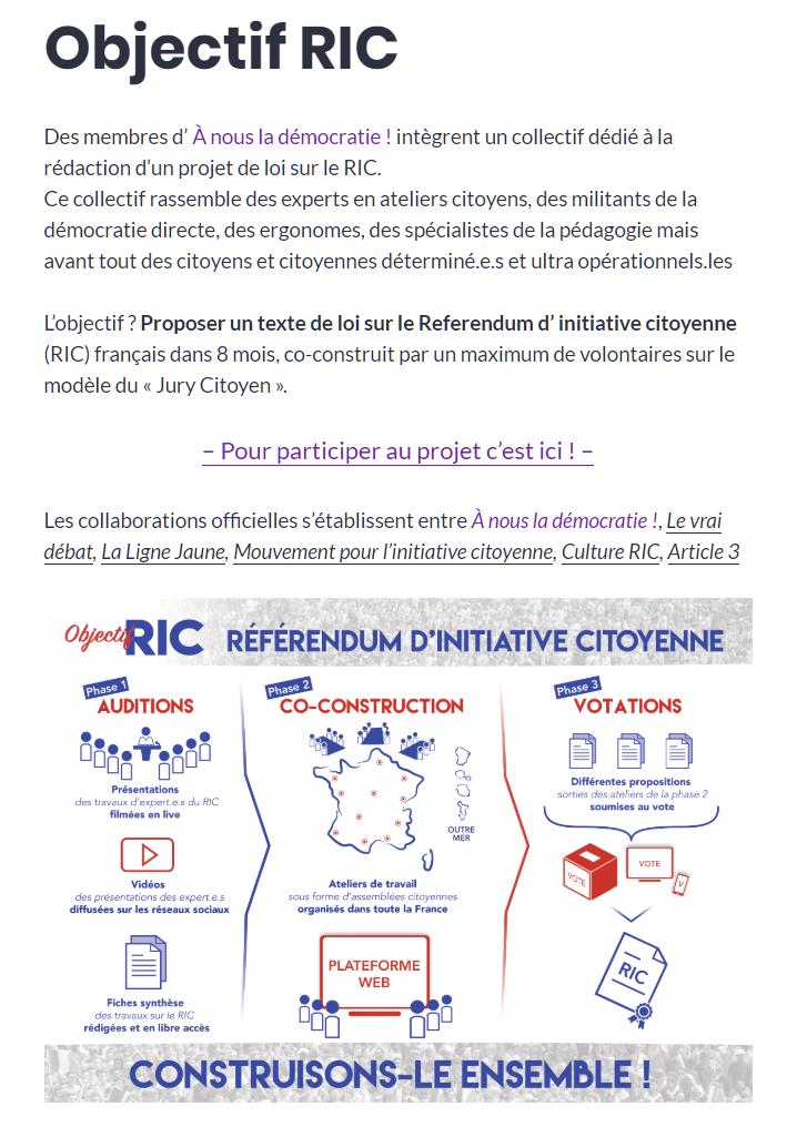 FranckyPedia's tweet photo. Objectif RIC : des citoyens lancent une consultation pour élaborer un texte de loi > https://t.co/AJq2qkh2mZ / https://t.co/os0PUIAQE8 via @socialter @ObjectifRIC #RIC #ObjectifRIC https://t.co/Tl6jL4GGQA