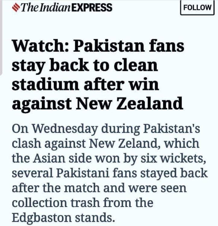 realimrannazir4's tweet photo. Masha Allah π Thatβs brilliant stuff from the fans. They need much appreciation on this, we are a responsible nation π π΅π°
#Pakistan #fans #cwv19 #WeHaveWeHill https://t.co/8zjc6jK1Ez