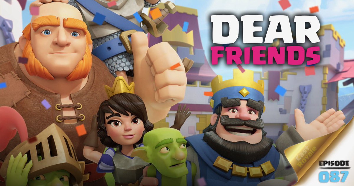 Dear Friends, this week we discuss a major announcement about the show. After it sinks in we switch gears and discuss a hodgepodge of everything about Clash Royale, a special edition meta check &amp; an earth shattering deck named Quake City. Boom 💣💥❤️

🎧: castroyalepodcast.com/087-dear-frien…