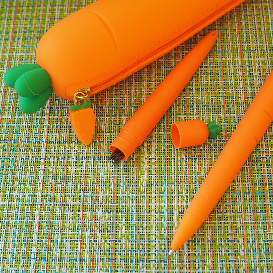 ワンズテラス 韓国で大人気の にんじんステーショナリー はセットで持ち歩きたくなるかわいさ よく見るとひらがなで にんじん が にんじん キャロット Carrot 文具女子 文具 かわいい 韓国 ウサギ うさぎ ギフト 雑貨 Onesterrace