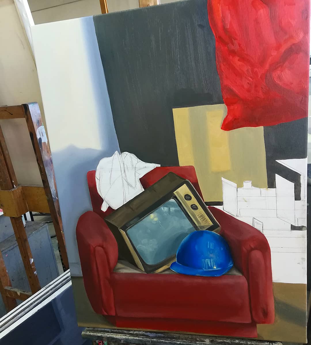 cvguwar's tweet photo. ✳️Primer cuadro de nuestro nuevo modelo! (La sección que escogí)
✳️Si deslizan ➡️➡️ observarán el proceso que recopilé.
✳️La segunda foto es el encuadre original
60x80cm óleo sobre lienzo
.
A trabajar en los otros...😅
#oilpainting #oilpaint #artclass #pinturaaloleo #stilllife https://t.co/sil9DvgOWd