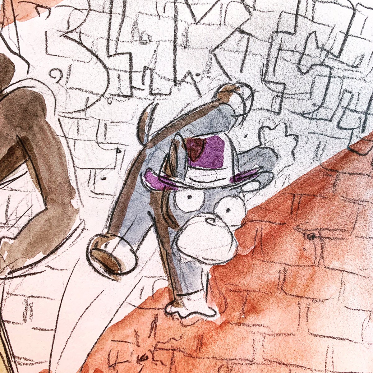mannymator's tweet photo. #chucho #streetanimation #ghettoanimation #watercolorsketch #sketchbooking https://t.co/G6DGClU24V