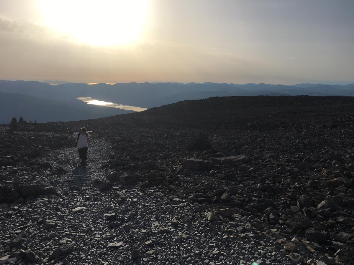 PeterMaddison's tweet photo. Pro tip: don’t go for a final training run the day before you’re due to take on the @3peakschallenge and ‘do’ your knee in. Congrats to the rest of the guys who blitzed it. Here’s some amazing pics of Ben Nevis at sunset, Scafell at sunrise (not mine obviously) 😔 https://t.co/XW2Bj8sm19
