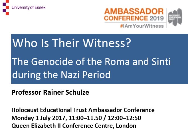 ruw_schulze's tweet photo. At today's #AmCon19 I'll be offering a workshop on the #genocide of the #Roma during the #Nazi period
#Holocaust #AmCon2019 #IAmYourWitness
@TravellersTimes @GypsyTravellerM @LondonGypsyTrav @essexhistory @Uni_of_Essex https://t.co/Ewby4FiuFt