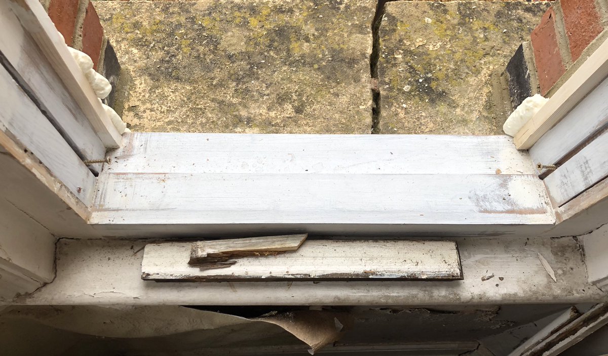 Dan worked his magic on this sash box, removing all rotten timber and replacing it with a solid sapele sill and running liner. 
#joiner #sashwindows #periodproperty #berkshire