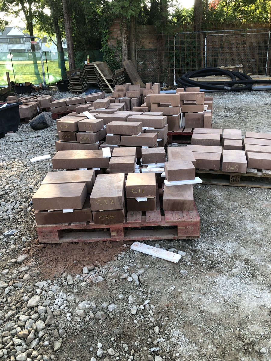 ahhealthsafety's tweet photo. Pre cut stone at the @calderpeel @BrennanConsult @colinjbrennan designed #dsbuildingprojects #bowdon #hale project #reduce #cutting #silica #occupational #respiratory #health https://t.co/022Rytnmhs