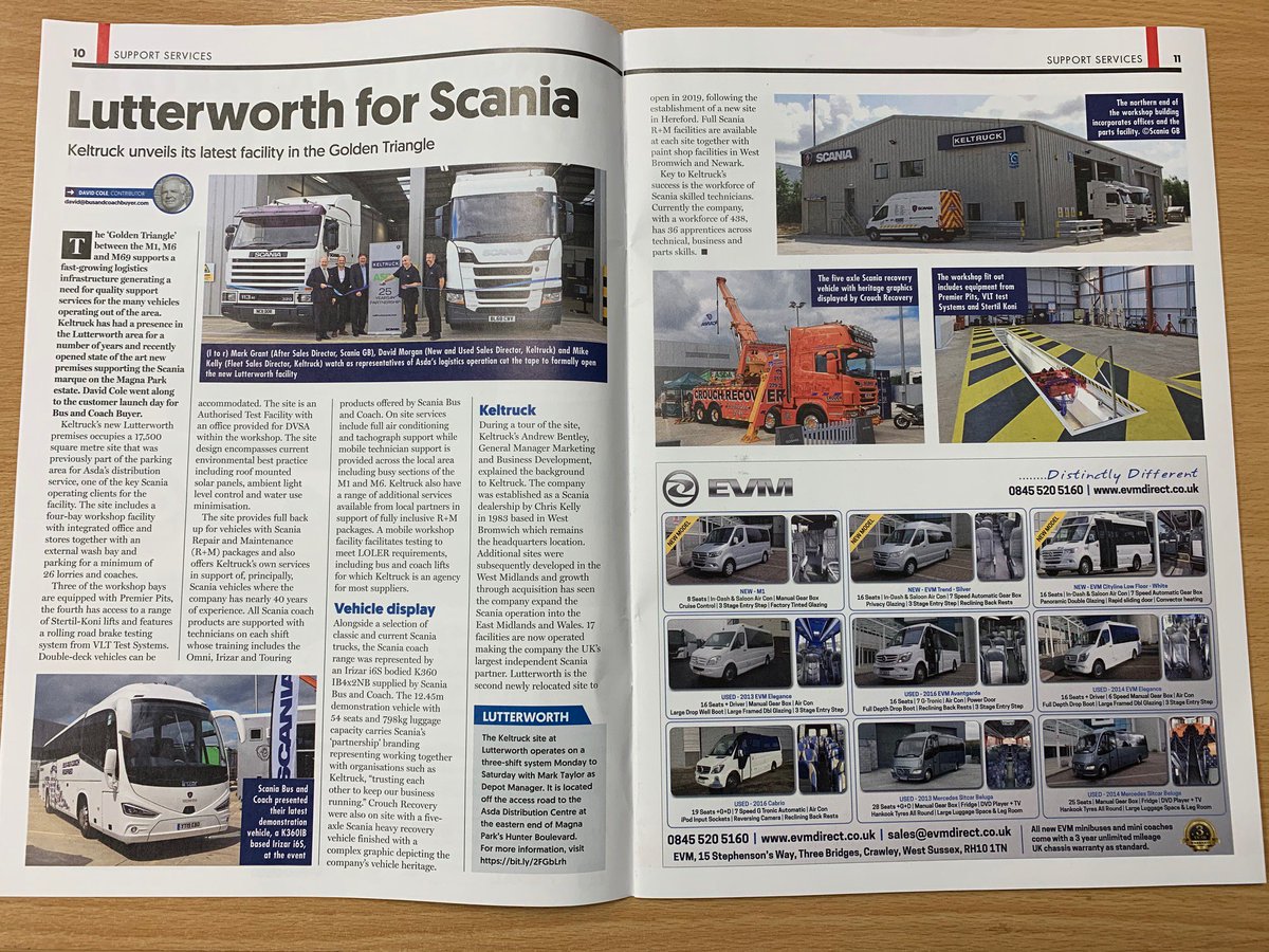 PremierPits's tweet photo. A great article in @bus_coachbuyer magazine about @KeltruckLtdβs new Lutterworth facility. The workshop features 3 Premier Pits. #PremierPits #PinkPits #UKsNumberOne #TheOriginalSteelPit https://t.co/nZ4m254zy8